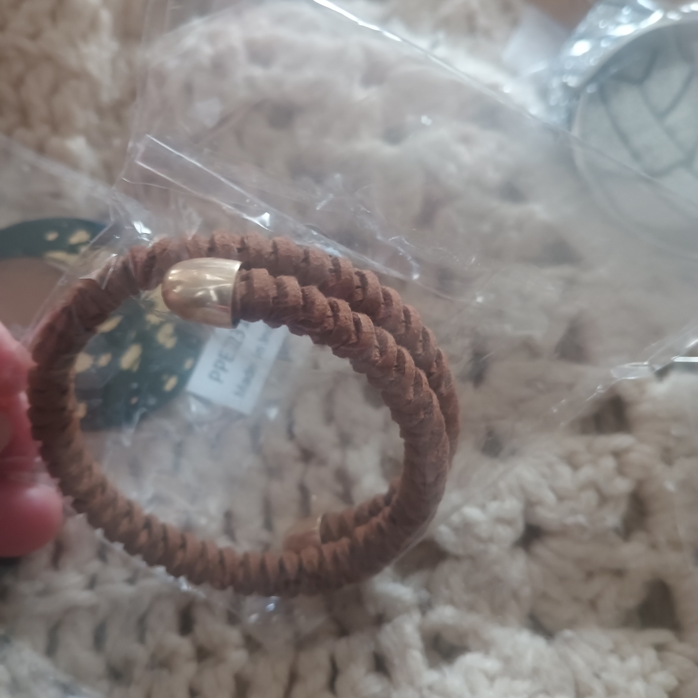 Elegant Brown Braided Bracelet with Gold Accent